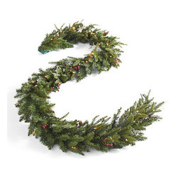 Madison Fraser Cordless Garland 9' - Holiday Decorations