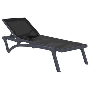 Compamia Pacific Sling Chaise Lounges, Dark Gray