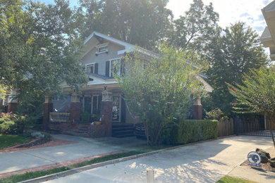 Example of an arts and crafts exterior home design in Oklahoma City