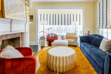 Living room - transitional living room idea in Boston