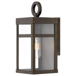 Hinkley - Hinkley Porter Extra Small Wall Mount Lantern, Oil Rubbed Bronze - A fusion of chic styles makes Porter a design standout. Merging Modern Farmhouse, Industrial and Arts and Crafts elements, the fine rivet details and a sturdy hanger loop create a stunning and distinctive statement.