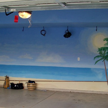 Garage Beach Mural Scene