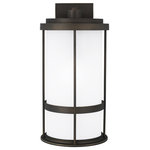 Generation Lighting Collection - Wilburn Large 1-Light Outdoor Wall Lantern, Antique Bronze - The Sea Gull Lighting Wilburn one light outdoor wall fixture in antique bronze creates a warm and inviting welcome presentation for your home's exterior.