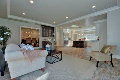 Example of an arts and crafts family room design in San Francisco