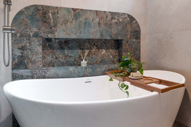 Bathroom - transitional master bathroom idea in Atlanta