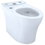 Toto - Toto Aquia IV WASHLET+ Elong Toilet Bowl With CEFIONTECT CW, CT446CUGT40#01 - The TOTO Aquia IV T20 WASHLET+ Elongated Skirted Toilet Bowl with CEFIONTECT is designed for use with the Aquia IV tank. The Skirted Design conceals the trapway, which enhances the elegant look of the toilet and adds an additional level of sophistication. Skirted Design toilets also minimize the need to reach behind the bowl to clean the nooks and crannies of the exterior trapway. When paired with its tank, the Aquia IV features TOTO's DYNAMAX TORNADO FLUSH, utilizing a 360 degree cleaning power to reach every part of the bowl. This version of the Aquia IV includes CEFIONTECT, a layer of exceptionally smooth glaze that prevents particles from adhering to the ceramic. This feature, coupled with the DYNAMAX TORNADO FLUSH , assists to reduce the frequency of toilet cleanings, minimizing the usage of water, harsh chemicals, and time required for cleaning. The enhanced design of the Aquia IV inner bowl reduces water flow resistance and turbulence, resulting in a quieter flush. The Aquia IV bowl offers TOTO T40 WASHLET+ compatibility for when you are ready to upgrade. Compatible with T40 WASHLET+ electronic bidet seat models only. The WASHLET+ toilet features a channel on the bowl surface to help conceal your WASHLET+ supply line and power cord for seamless integration. When paired with its tank, the Aquia IV meets the standards for EPA WaterSense, and California's CEC and CALGreen requirements. The Aquia IV comes ready for install into a 12" rough-in, but may be adapted for a 10" or 14" rough-in with the purchase of a separately sold adapter. Additional items needed for installation and use must be purchased separately: ST446EM or ST446UM tank, wax ring, toilet mounting bolts, water supply lines, and T40 WASHLET+ or seat designed for WASHLET+ models.