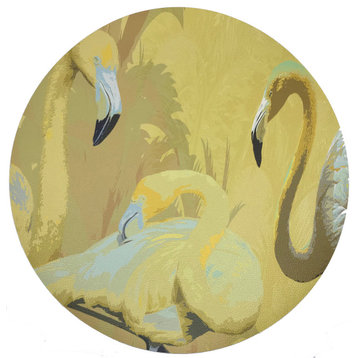 Palm Springs Golden 16" Round Pebble Placemats, Set of 4