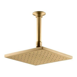 16" Gold Tone Square Color Changing LED Rain Shower Head - Showerheads And Body Sprays