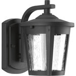 Progress Lighting - Progress Lighting 1-9W LED Wall Lantern, Black - Small LED Wall lantern with contemporary styling and clear seeded glass. 120V AC replaceable LED module, 623 lumens, 3000K color temperature and 90+ CRI.