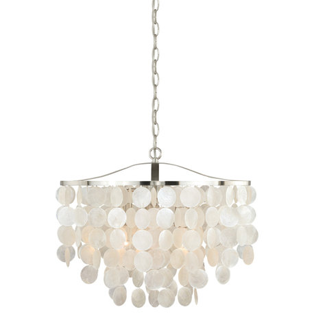 Vaxcel Lighting P0139 Elsa 3 Light Foyer Pendant - Capiz Shell