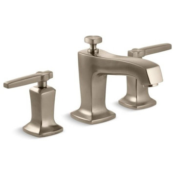 Kohler Margaux Widespread Bathroom Faucets, Vibrant Brushed Bronze