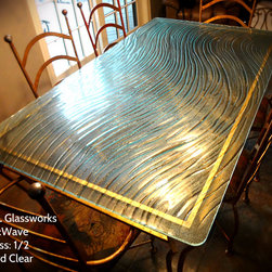 1/2" Thick Textured Glass Tabletop - Everyday Glasses