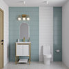 Marseille 24" Bathroom Vanity, White/Brushed Gold