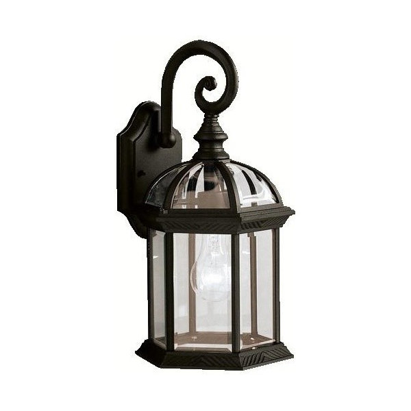 Kichler Barrie One Light Wall Lantern, Black Painted
