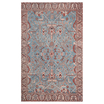 Safavieh Classic Vintage Collection CLV303 Rug, Blue/Red, 2'3" X 8'