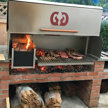 Gaucho Grande Grill Insert with Hood Installation