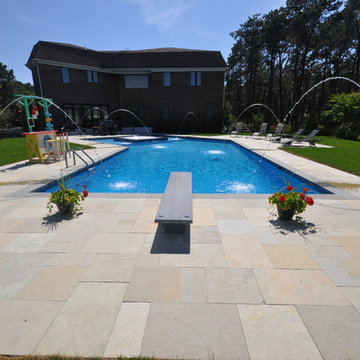Gunite Swimming Pool & Complete Backyard Design in Southampton, NY