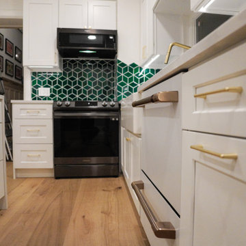 Brooklyn Brownstone Modern Luxury Green Kitchen Remodel