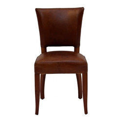 Vintage Leather Brown Chair - Dining Chairs