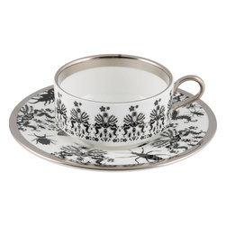 The New English - The New English Entomo Black Mocha Cup and Saucer - Dinnerware
