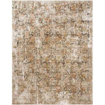 Theia Area Rug by Loloi, Taupe/Gold, 7'10"x10'