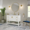 The Felipe Bathroom Vanity, White, 48", Single Sink, Freestanding