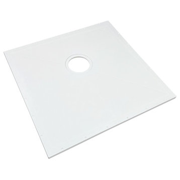 Transolid 35.4" x 35.4" Center Drain Ready to Tile Wet Floor Shower Base