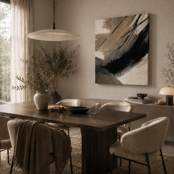 Organic Modern Canvas Wall Art Set – Earth Flow & Brush Rhythm