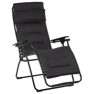 26" Black Metal Zero Gravity Chair