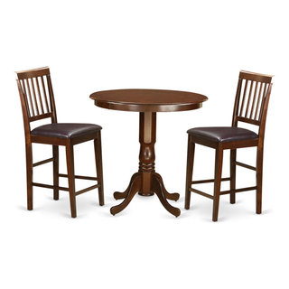 3 Pc Pub Table Set -Pub Table And 2 Counter Height Chairs - Traditional ...