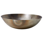 Serene Spaces Living - Rustic Iron Bowl, Sturdy Oil Slick Iron Bowl, 11" Oil Slick Iron Bowl - "If you are looking for a rustic metallic accent for your space, this sleek iron bowl is the perfect fit. Versatile and functional, this bowl with its vintage vibe allows whatever is placed in it to be the center of attention. This bowl looks great anywhere - be it an office, bar, restaurant, spa or home. This is a sturdy oil slick iron bowl with iridescent rainbow color spots on it. It is versatile and can be used to hold fruits. It can work as a lovely accent in a rustic floral arrangement, store window display or other decorative uses. Use it as an organizer for keys, phone, or just to display some jewelry or keepsakes. A stylish pot-pourri container like the Rustic Iron Bowl would make a great all-year round accent piece. Sold individually, this bowl measures 11"" Diameter and 3.25"" Tall.