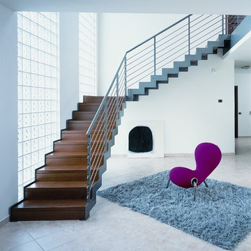 Escalier limon métal