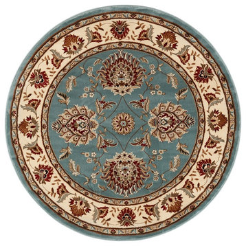 Well Woven Timeless Abbasi Traditional Oriental Light Blue Area Rug 7'10" Round