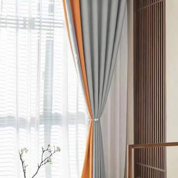QYFL2302AA 2023 New Arrival Petrel Blue Grey Green Chenille Ready Made Curtains