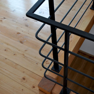 Tennessee House railings hand crafted on site by Parson Architecture.