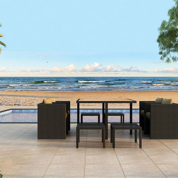 9 Piece Arbor Cube Outdoor Dining Set