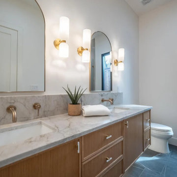 Elegant Secondary Bathroom in Dallas | The Linden by Macan Homes