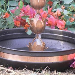 Powder Coated Basin with Copper Band - Outdoor Products