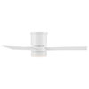 Axis 3-Blade Smart Flush Mount Ceiling Fan 44" Matte White, 2700K LED Kit