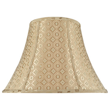 30028 Bell Shape Spider Lamp Shade, Gold, 18" wide, 9"x18"x13"