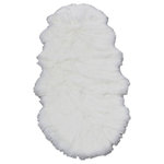 Walk On Me - Super Soft White Faux Fur Sheepskin Shag Rug, White, Double Pelt 2'x6' - AMAZINGLY SOFT and PLUSH HIGH PILE Faux Sheepskin Rug: If you’re looking for the SILKIEST, SOFTEST rugs for your living room – a sheep skin area rug so plush it MAKES YOU FEEL LIKE YOU’RE PETTING an ARCTIC POLAR BEAR - then you’ll want to consider this 2x3 rug a top contender. It’s GORGEOUS and piled just high enough to make it enjoyable to lounge on, without the tricky clean-up.