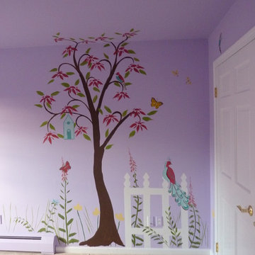 chidrens room mural fairy land