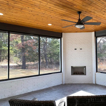 Screen Enclosure with Paver Patio & Fireplace – North Charleston, SC