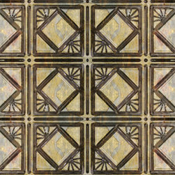 0603 Aluminum Backsplash Tile - Rainbow Light & Dark Slate - Wallpaper