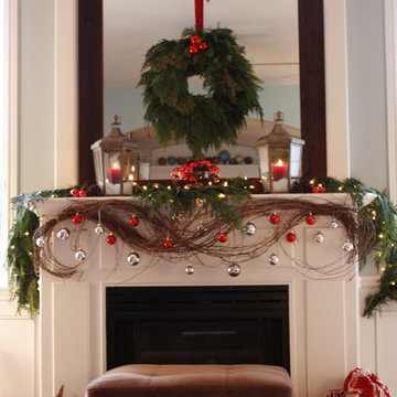 Our Living Room Mantel - Christmas 2010...