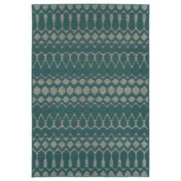 Kaleen Cove Collection Cov03-91 Teal Area Rug 5'3"x7'6"