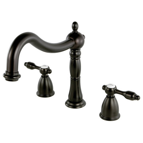 Oil Rubbed Bronze Tudor Tudor Roman Tub Filler KS1345TAL