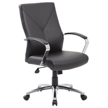 Boss Office LeatherPlus Executive Office Chair in Black