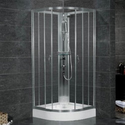 Aston Global 38" x 38" Shower Cabinet in Chrome Finish SC708 - Bath Products