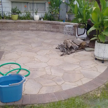 Wood Deck and Patio Combination in Winfield, IL